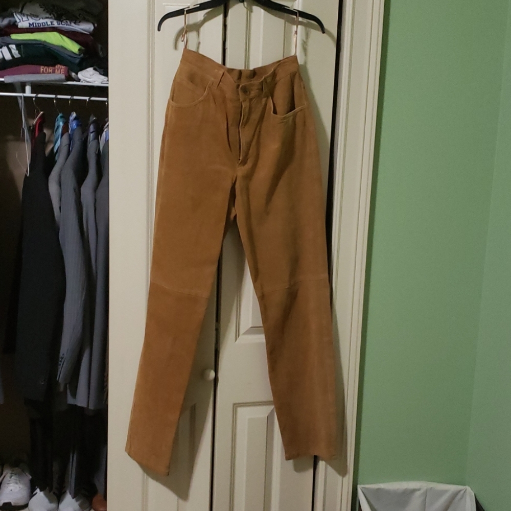 Suede pants
